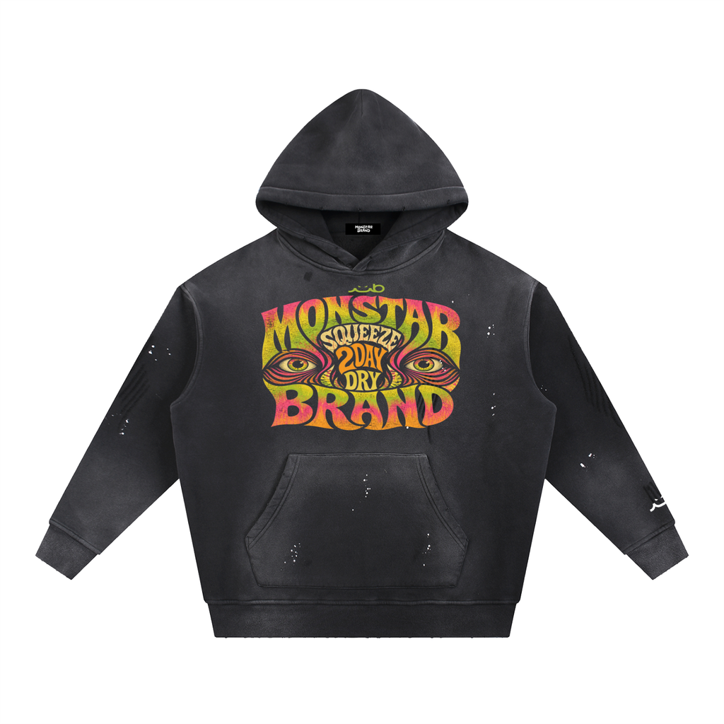 MB Squeeze 2Day Dry Vintage Washed Frayed Fleece Hoodie